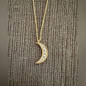 Gorjana Gold Crescent Moon Pendant Necklace